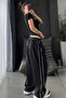 Striped Wide Leg Sweatpants Trousers - 3