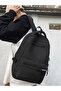 Solid Zip Closure Backpack - 2