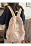 Solid Zip Closure Backpack - 4