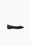 Cinderella Satin Ballerina Shoes with Crystal Stones, Bow Detail, French Handcrafted