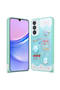 Galaxy A35 Case Shiny Glitter Embossed Figure Shrp Cevze Cover - Pink - 2