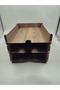 Wooden Desktop Organizer File Rack Adjustable 3 Compartments - 7