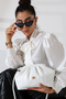 White Patent Leather Women's Portfolio Crossbody Bag and Modern Hand and Shoulder Bag That Can Be Held in the Hand