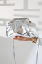 Women's Silver Portfolio Crossbody Bag and Modern Hand and Shoulder Bag That Can Be Carried by Hand - 4