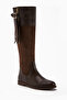Galia Brown Suede Buckle Women's Boots - 3