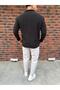 Vertical Striped Ottoman Fabric Zipper Detailed Men's Tracksuit Set - 4