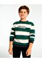 Boy's Striped Sweatshirt Green