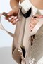 Women's Mink Colored Modern Designed Shoulder and Hand Bag with Leather-Look Scarf Detail - 8