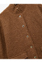 Stand Collar Long Sleeve Wrap-Around Jacket with Flap Pockets - 3
