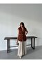 Elegant Oversized Vest with Gold Buckle Belt and Shoulder Pads