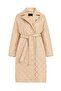 Double-Breasted Quilted Coat with Belted Snap Closure Taş 6786 - 6