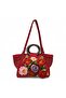 Crochet Knitted Flower Detailed Shoulder Bag, Handmade Custom Design Bag - 7