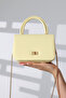 Women's Yellow Mini Box Handbag with Side Cross Strap and Handle Modern Stylish Women's Bags - 7