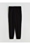 Lcw Vision Black Women's Thick Jogger Sweatpants with Elastic Waist - 5