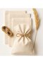 100 Pcs 9×12cm Raw Cloth Natural Beige Color Cloth Pouch Multi-Purpose Cloth Bag - 2