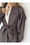 Valencia Belted Trenchcoat Lightweight Coat Women Dark Brown - 9