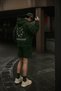 Hooded Sweatshirt Front Round Symbol and Back Figure Print Unisex Casual Style - 2