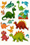 60 Sticker Book with Stickers – Educational Activity Book (Dinosaurs - Forests) - Pack of 2 - 4