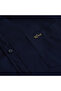 Men's Regular Fit Metallic Shark Logo 100% Cotton Long Sleeve Blue Shirt - 3