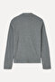 Women's Anthracite Melange Fitted Long Sleeve Blouse - 7