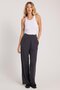 Women's Regular Fit Classic Cut Velcro Closure Wide Leg Anthracite Trousers - 5