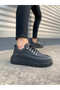 Jy010 Cloud Lace-Up Leather Men's Casual Sneaker Shoes Cst - Black - 2