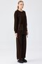 Lace Detailed Trousered Knitwear Set Brown
