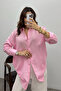 Women's Pink Oversize Basic Muslin Shirt - 5