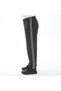 Men's Anthracite Color Sweatpants with Side Stripes and Zipper Pockets (with Large Size Option)