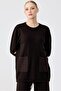 Lace Detailed Trousered Knitwear Set Brown - 2