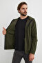 Coat with Hood and Zipper in Fleece Fabric - 5