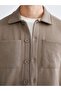 Xside Brown Polo Collar Buttoned Men's Cardigan - 3