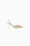 Martini 75 Crystal Embroidered Mesh Slingback Heels, Elegant Sparkle