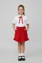 Girl's Ruffle Detailed Red Skirt Lace White Shirt April 23 October 29 Show Outfit