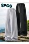 TRACKSUIT BOTTOMS 2 (PIECES) Black Gray Plus Size Sportswear High-Quality Loose Fit Stretchy Comfortable Fabric