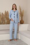 Pregnant and Postpartum Women's Long Sleeve Soft Fabric Bow Tie Waist Adjustable Pajama Set