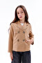 Girl's Buttoned Short Trench Coat - 3