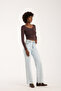Women's Drawstring Detailed Long Sleeve Brown Viscose Blouse - 6