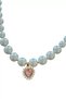 White Color Heart Motif Pearl Steel Necklace - 3