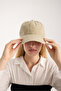 Plain Unisex Beige Color Washable Denim Distressed Hat - 3