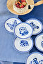 Blue Animal Figured (6 Pieces, 20 cm) Cake or Dessert Plate Set - Modern and Stylish Presentation Plate - 2