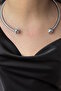 Silver Color Metal Choker Necklace