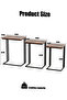 3Pcs C-Shaped Coffee Service Table Set Side Nesting Table Table Small Coffee Table Couch Table - 2