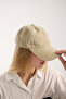 Plain Unisex Beige Color Washable Denim Distressed Hat - 5
