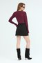 Women's Belted Faux Suede Skirt - 6