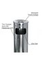 Stainless Steel Pedestal Ashtray Outdoor Cigarette Holder (60 cm Height) - 2