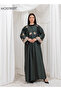 Victoria Satin Embroidery Abaya