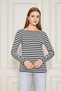 Boat Neck Long Sleeve Basic Women's T-Shirt Comfortable and Stylish