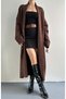 Th2310006 - Open Front Shawl Collar Cardigan - 2