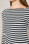 Boat Neck Long Sleeve Basic Women's T-Shirt Comfortable and Stylish - 7